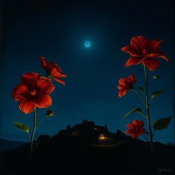 La imagen se sitúa de noche, con una atmósfera oscura y tensa