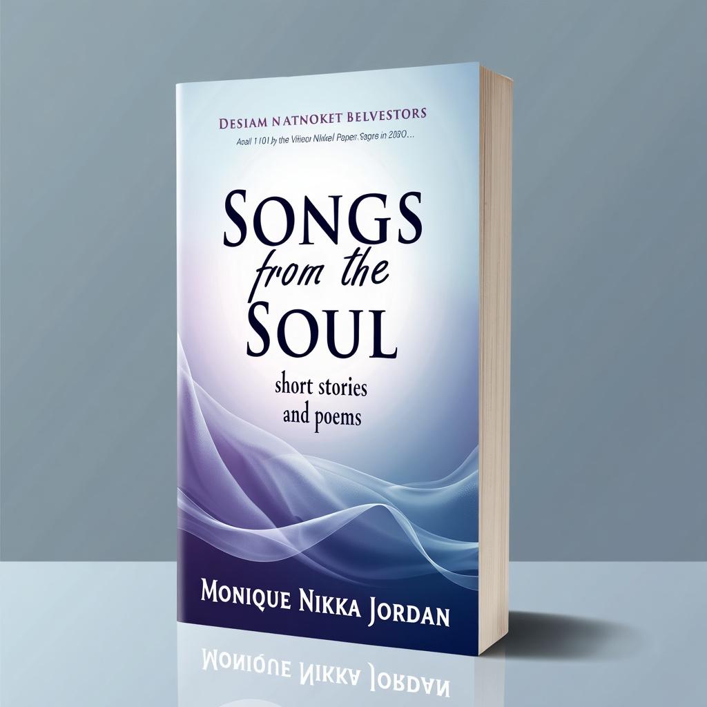 Design an elegant and minimalist book cover for 'Songs from the Soul; short stories and poems' by Monique Nikki Jordan