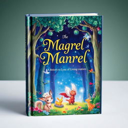 A beautifully illustrated book cover featuring an enchanting forest scene with magical creatures