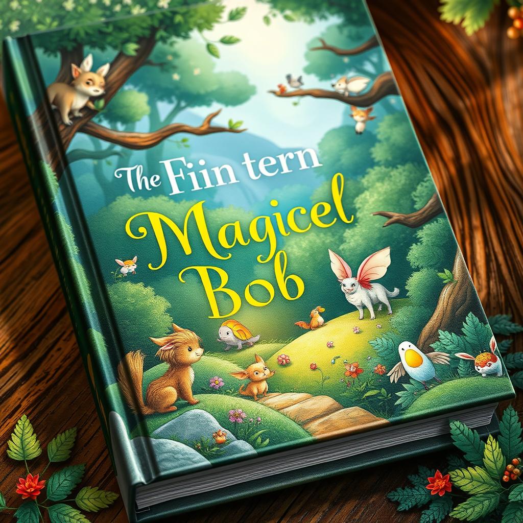 A beautifully illustrated book cover featuring an enchanting forest scene with magical creatures