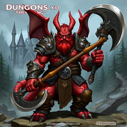 Create a character for Dungeons and Dragons, a red dragonborn of the barbarian class