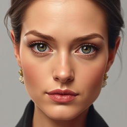 A detailed and realistic portrait of Marion Cotillard, capturing her elegant and sophisticated appearance