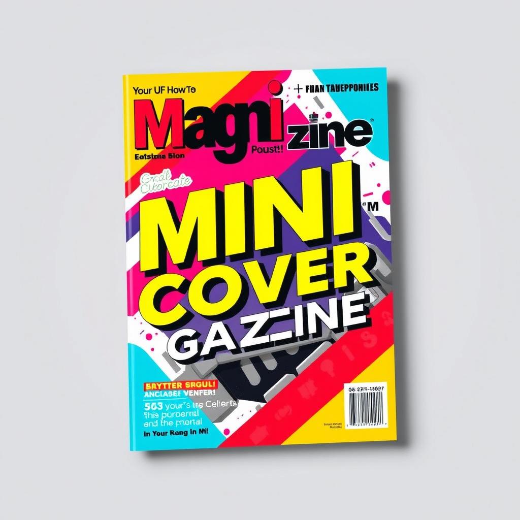 Create a vibrant and eye-catching cover for a mini magazine