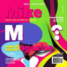 Create a vibrant and eye-catching cover for a mini magazine