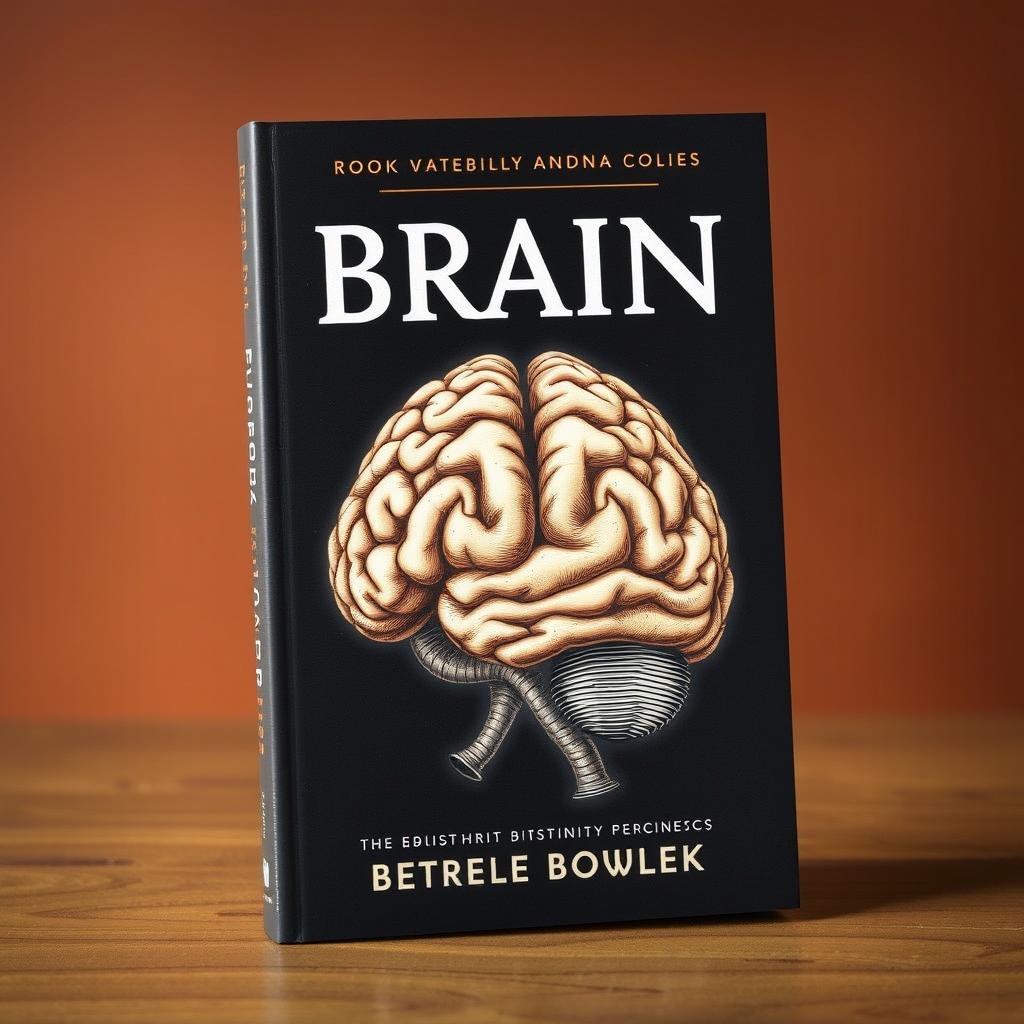 A book cover featuring a detailed illustration of a brain