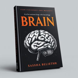 A book cover featuring a detailed illustration of a brain