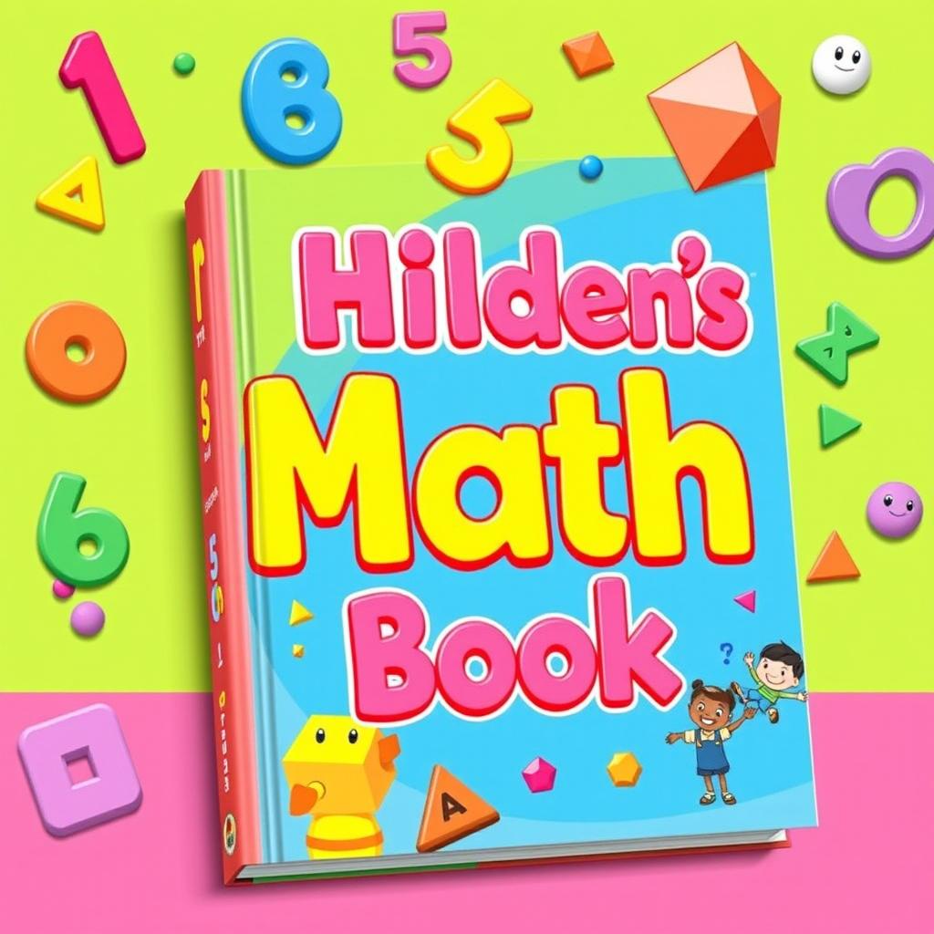 A colorful and engaging book cover for a children's math book