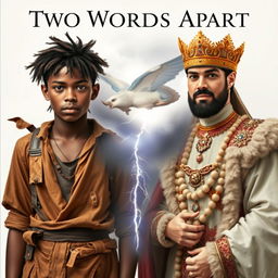 Create an inspirational book cover titled 'Two Worlds Apart'