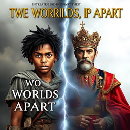 Create an inspirational book cover titled 'Two Worlds Apart'