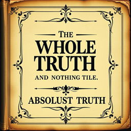 A vintage book cover design for a book titled 'The Whole Truth, and Nothing But The Absolute Truth'