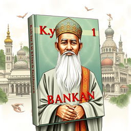 A detailed book cover illustration featuring a prominent Kyai Tarekat figure in Banten