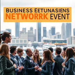 A professional cover photo for a business networking event