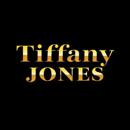 Generate a logo featuring only the text 'Tiffany Jones' for an online casino gaming page