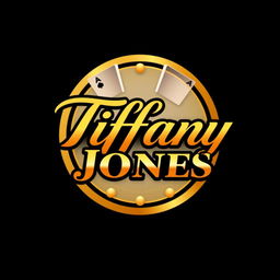 Generate a logo featuring only the text 'Tiffany Jones' for an online casino gaming page