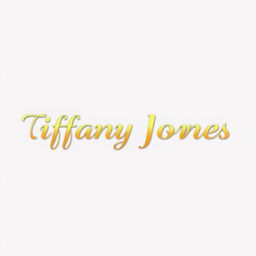 Generate a logo featuring only the text 'Tiffany Jones' for an online casino gaming page