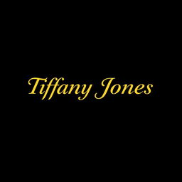 Generate a logo featuring only the text 'Tiffany Jones' for an online casino gaming page