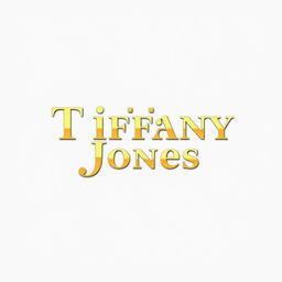 Generate a logo featuring only the text 'Tiffany Jones' for an online casino gaming page