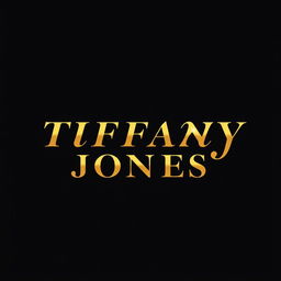 Generate a logo featuring only the text 'Tiffany Jones' for an online casino gaming page