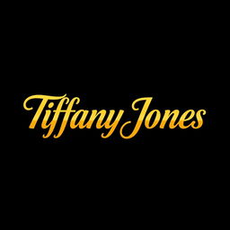 Generate a logo featuring only the text 'Tiffany Jones' for an online casino gaming page