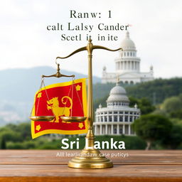 A book cover featuring an exploratory law case study set in Sri Lanka