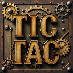 Create an image with the text 'TIC TAC' written in large, bold letters