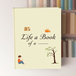 Design a book cover titled 'The Life of a Book'