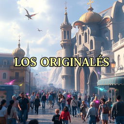 Create a fantasy-style image with the text 'LOS ORIGINALES' prominently displayed