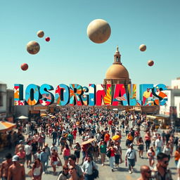 Create a surreal image with the text 'LOS ORIGINALES' prominently displayed