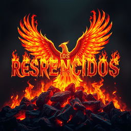 Create an image with the text 'LOS RENACIDOS' written in flames