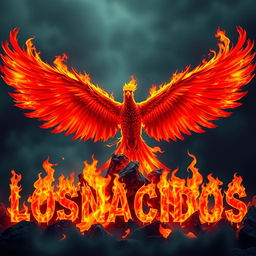 Create an image with the text 'LOS RENACIDOS' written in flames