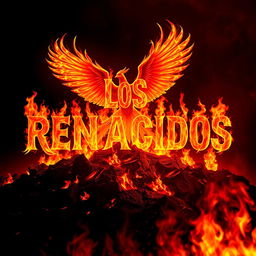 Create an image with the text 'LOS RENACIDOS' written in flames