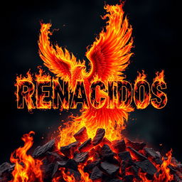 Create an image with the text 'LOS RENACIDOS' written in flames