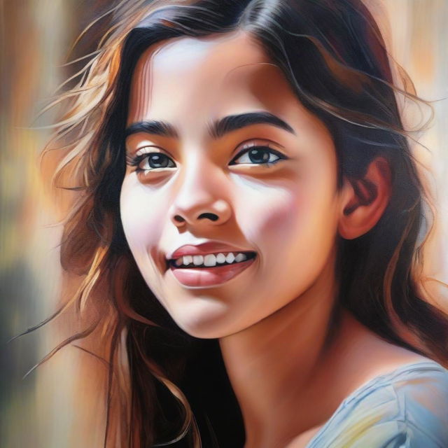 A detailed image of a girl panting with satisfaction after an intimate moment