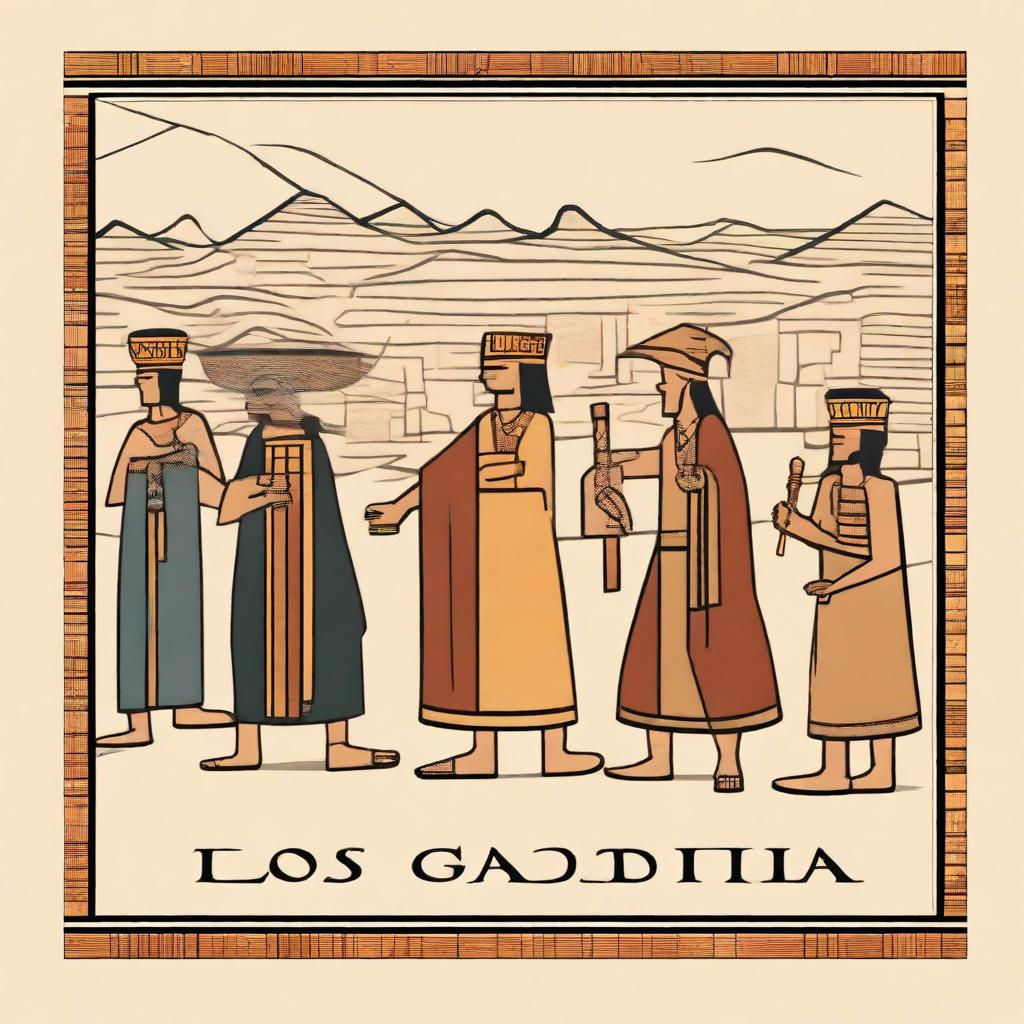 An ancient-themed image featuring the text 'LOS GADIRITAS' written in a historically inspired font