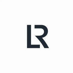 Create a modern and sleek logo using the letters 'L' and 'R'