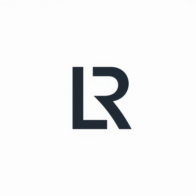 Create a modern and sleek logo using the letters 'L' and 'R'