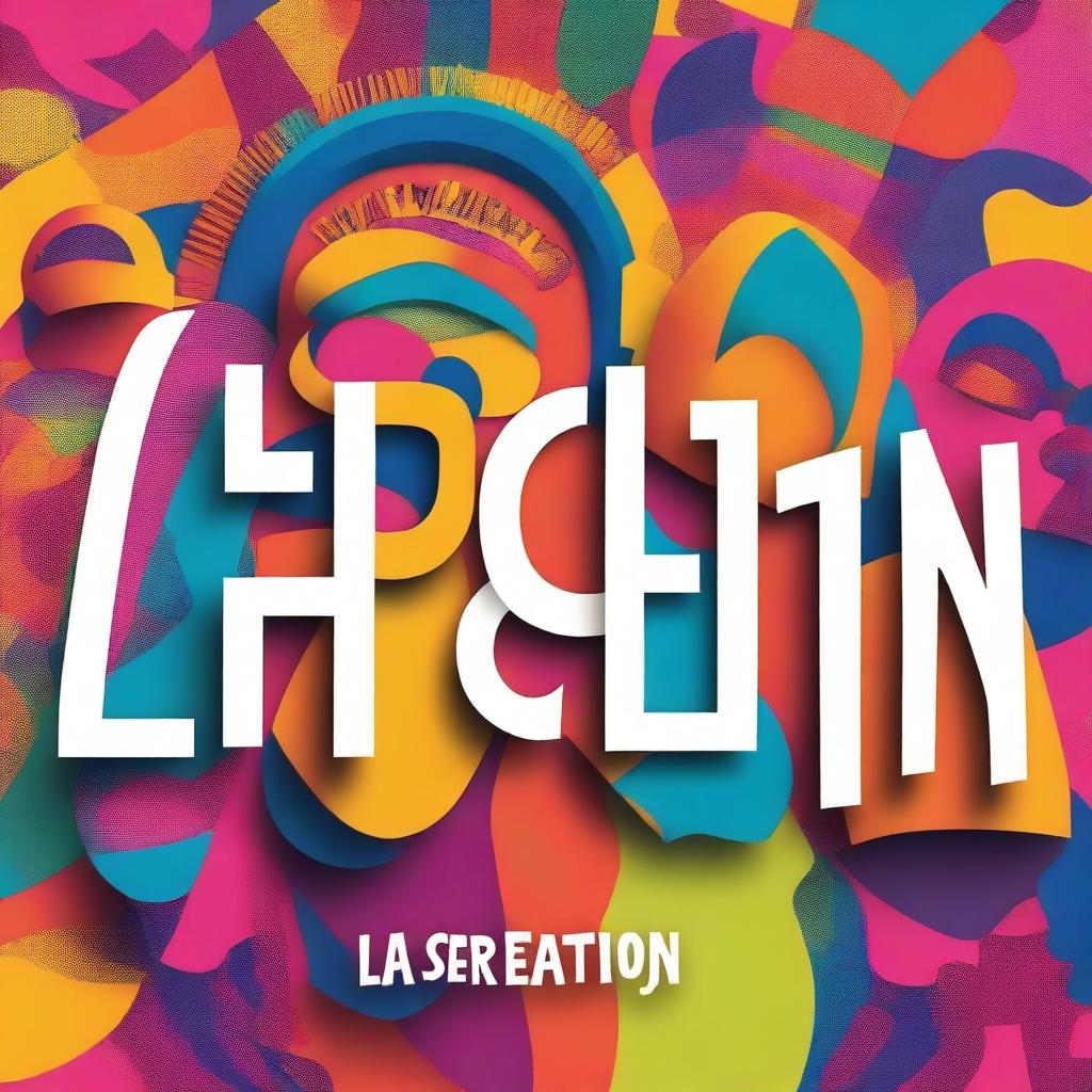 A dynamic image featuring the text 'LA CREACIÓN' written in a creative, artistic font