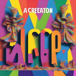 A dynamic image featuring the text 'LA CREACIÓN' written in a creative, artistic font