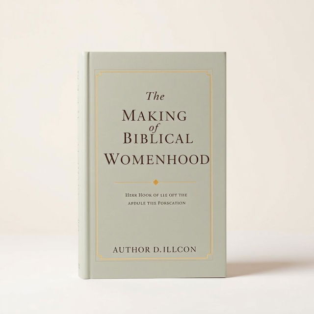 Create a photorealistic, simple, and elegant book cover for 'The Making of Biblical Womanhood'