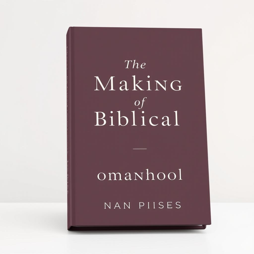 Create a photorealistic, simple, and elegant book cover for 'The Making of Biblical Womanhood'