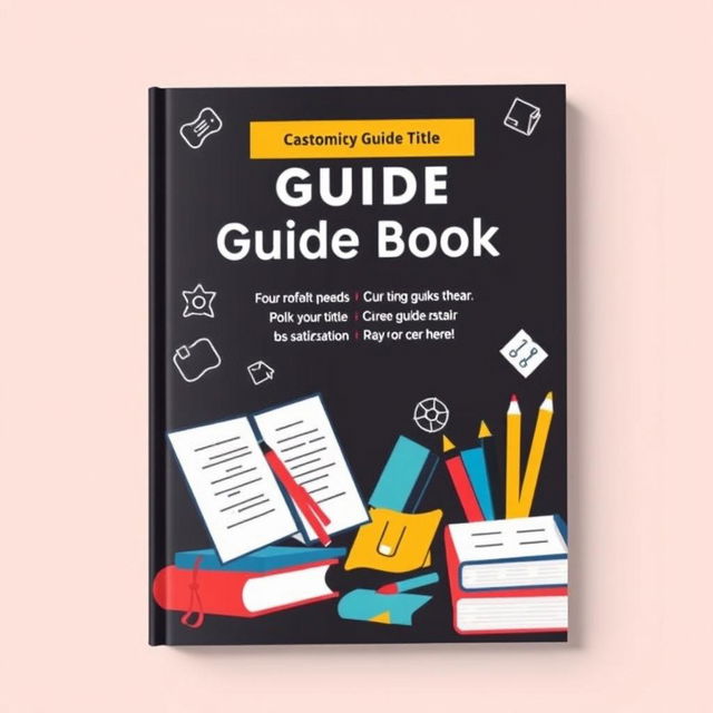 Create a book cover for a guide book designed for students