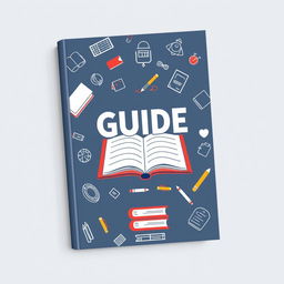 Create a book cover for a guide book designed for students