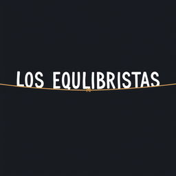 The text 'LOS EQUILIBRISTAS' written above a tightrope