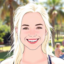 Create an image of a person with blond hair