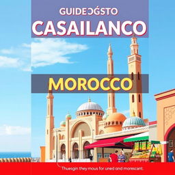 A visually appealing guide cover for visitors to Casablanca, Morocco