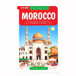 A visually appealing guide cover for visitors to Casablanca, Morocco