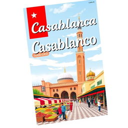 A visually appealing guide cover for visitors to Casablanca, Morocco