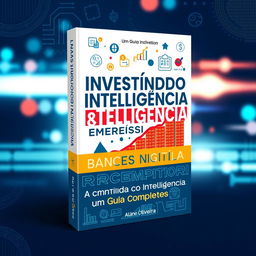 Create a book cover for a book titled 'Investindo com Inteligência em Bancos Digitais: Um Guia Completo' with the author's name being Aline Oliveira