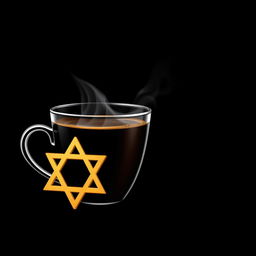 An image featuring a steaming cup of coffee with visible steam rising from it