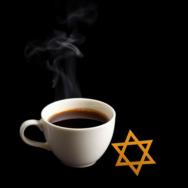 An image featuring a steaming cup of coffee with visible steam rising from it